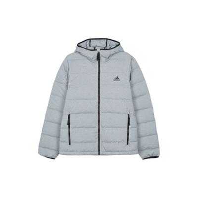 Printed Logo Hooded Down Jacket Men Outerwear Silver-Gray H59836