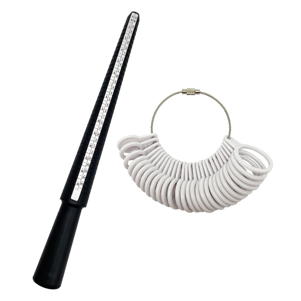 Four-in-One Ring Sizer: Plastic Mandrel Finger Sizing Tool