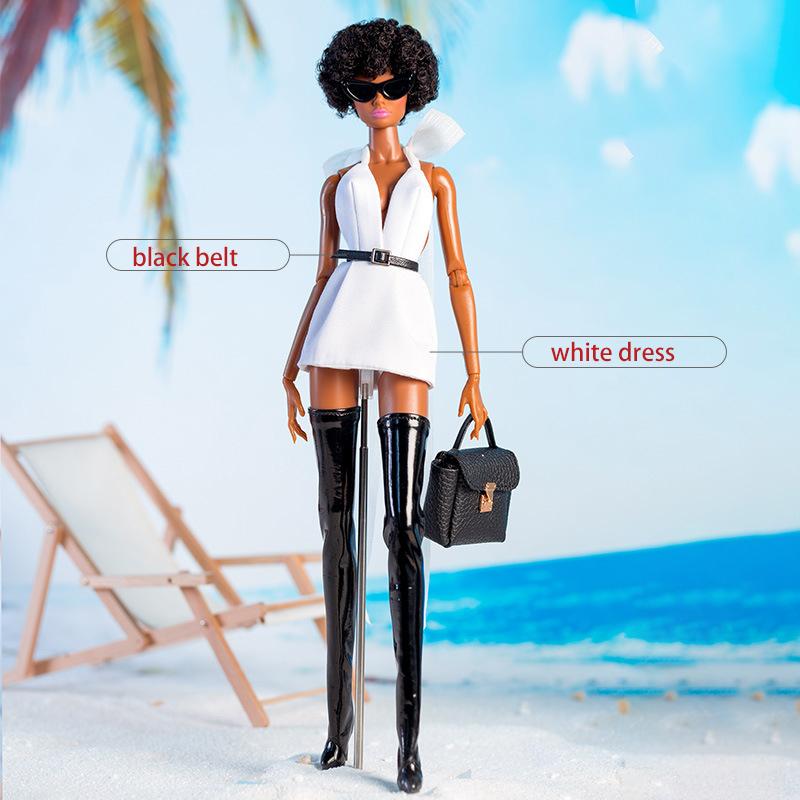 2025 New 1/6 PP BJD Doll Clothes 30CM FR Supermodel Doll Girl Princess Dress Up Dress Fashion Top Short Skirt Set Toy Accessorie