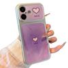 Ins Pink and Purple Smudge Love Applies To iPhone17 Electroplated Mobile Phone Case Apple 16 Large Windows 15/14 Personality 13