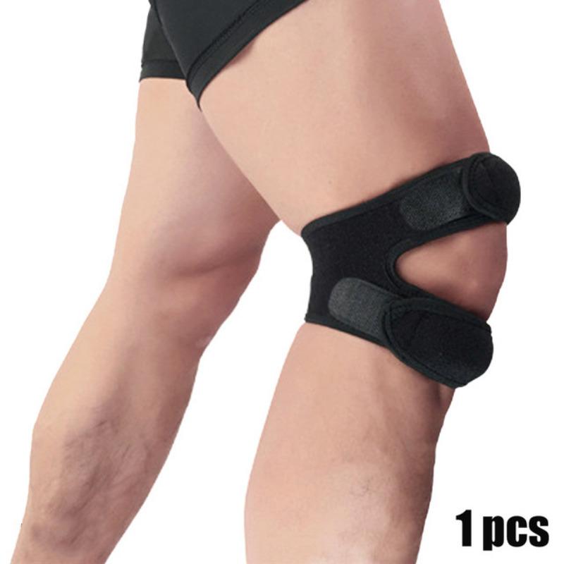 

1 шт. нейтральный регулируемый спортивный наколенник для уличного фитнеса, тренажерного зала, пешего туризма, бега, наколенника, ремня для ног чёрный
