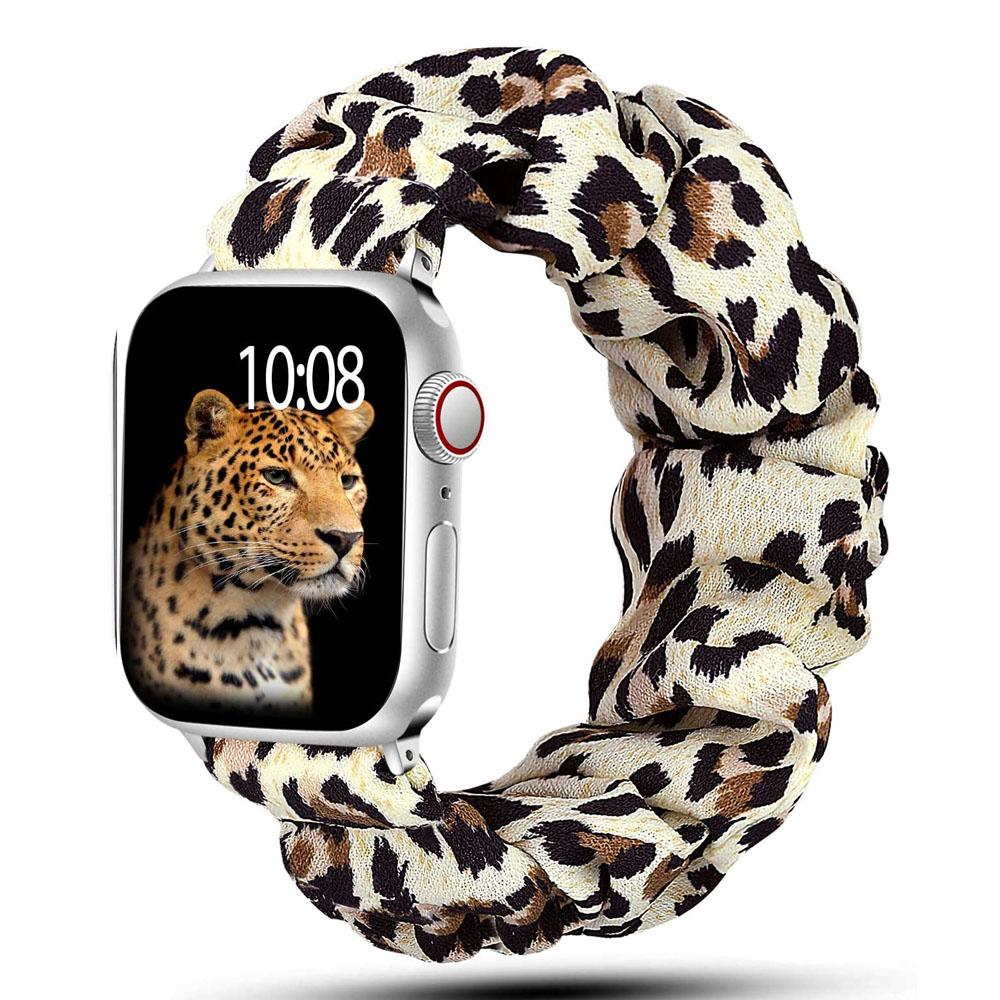 Scrunchie-Armband für Apple Watch Armband 44mm 40mm 41mm 45mm 38 42mm 49mm Elastisches Nylon-Armband iWatch Serie 3 6 se 7 8 9 ultra 2