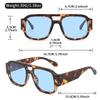 Retro Double-beam Square-framed Sunglasses for Travel, Parties, Daily Wear and Photography Decoration