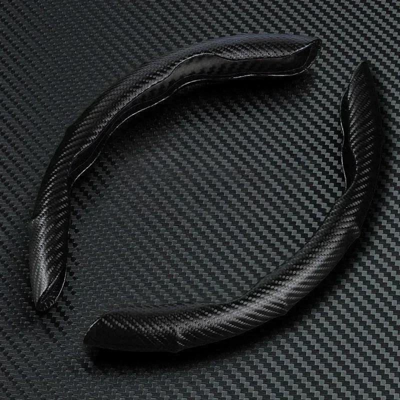 

Car Hot 2025 Universal Non-Slip 2 Halves Car Steering Wheel Cover Carbon Fiber Booster Cover For Honda Civic XR-V HR-V Accord Od
