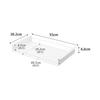 Yamazaki Jitsugyo Under Table Placemat Storage Rack White W55 x D30.2 x H6.6cm Tower Retrofitted Storage Wood Screw Fixed 1873