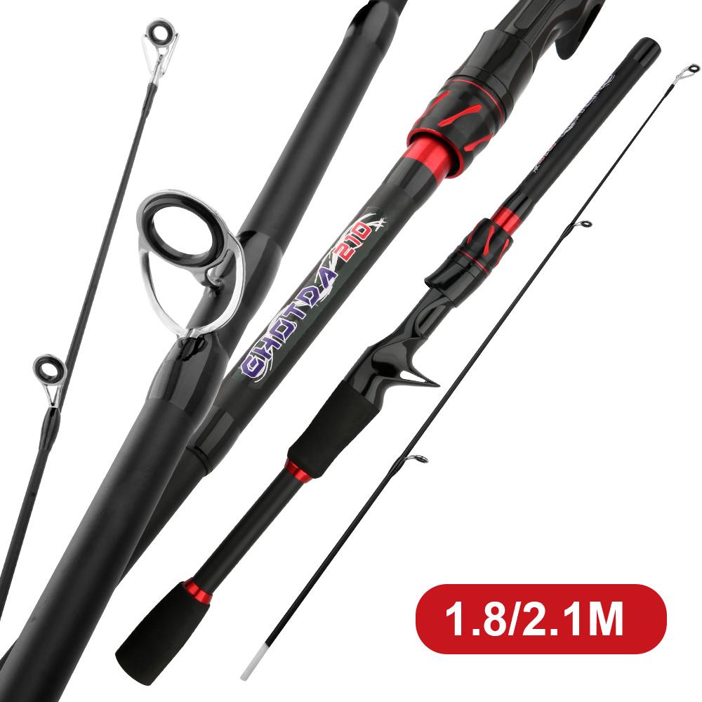 Carbon fiber fishing rod 1.8m 2.1m 5 Speed Casting 4 Speed Spinning Rod Ultralight Carbon Fiber Fishing Rod for Freshwater Travel