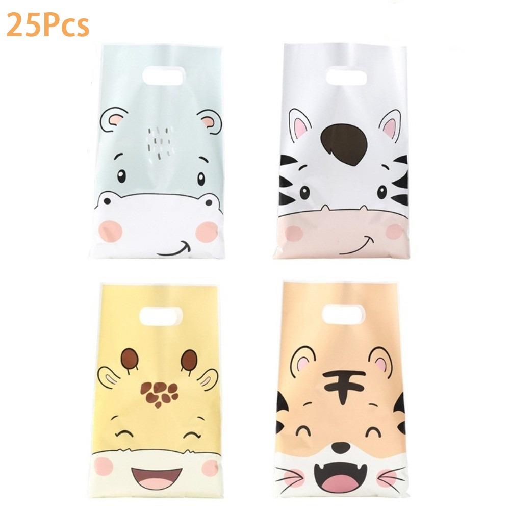 10/25/50Pcs Giraffe Tiger Birthday Goodie Bag Party Supplies Bags Kids Birthday Party