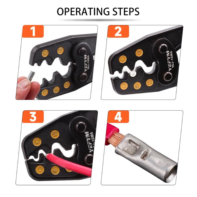 Insulated Terminals & Non-Insulated Terminals Cold Crimping Pliers Multifunctional Ratchet Crimping Tool Model