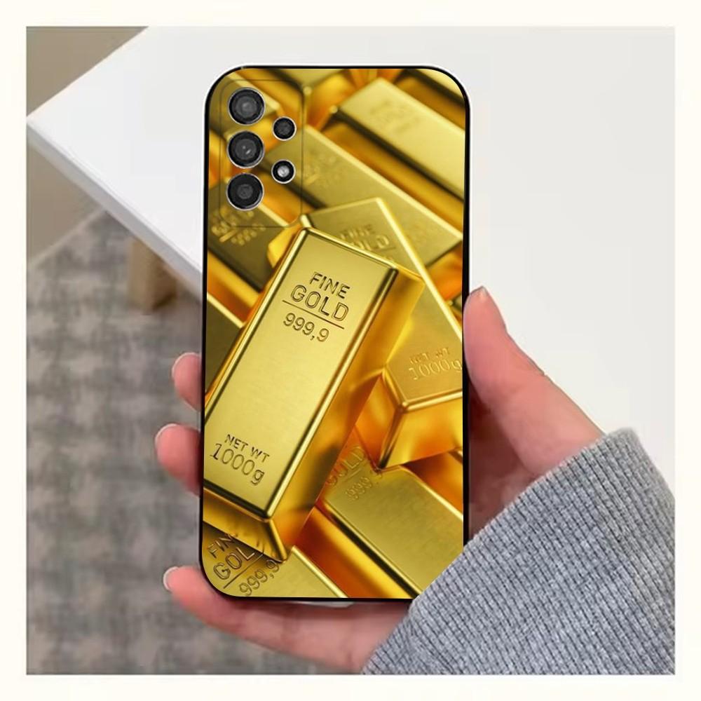 

Money Gold Art Phone Case For Samsung S25,S24,S23,S22,S20,S21,S10,Ultra,Plus,Lite,FE,Soft Silicone Black Cover Samsung S24