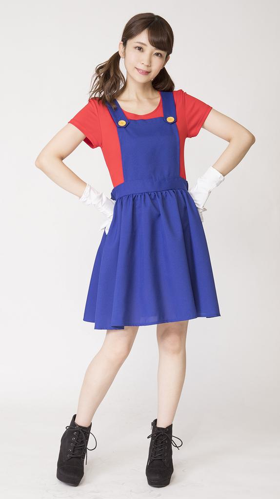 Party City Character Research Club Cosplay Red Plumber Girl Red Women's