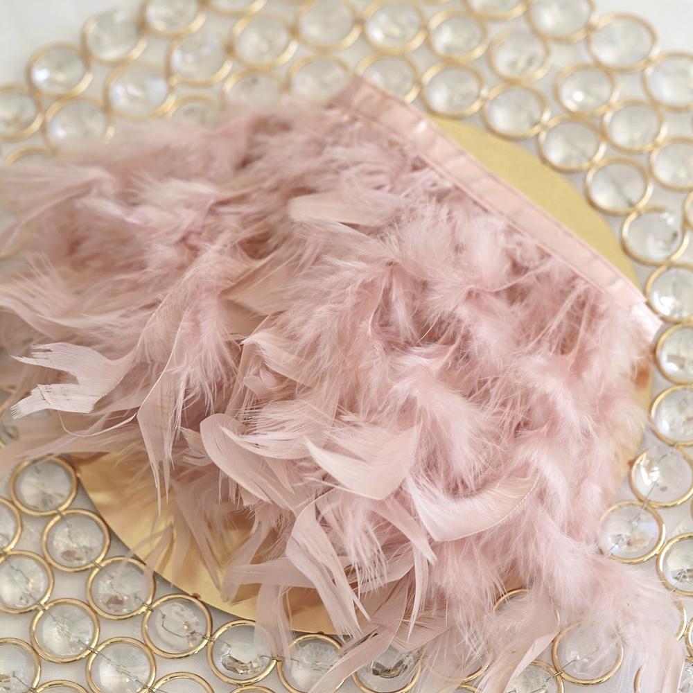 1Yard Natural Turkey Feathers Trim 10-15Cm Fluffy Feather Ribbon For Crafts Accessories Wedding Party Clothing Sewing Decoration
