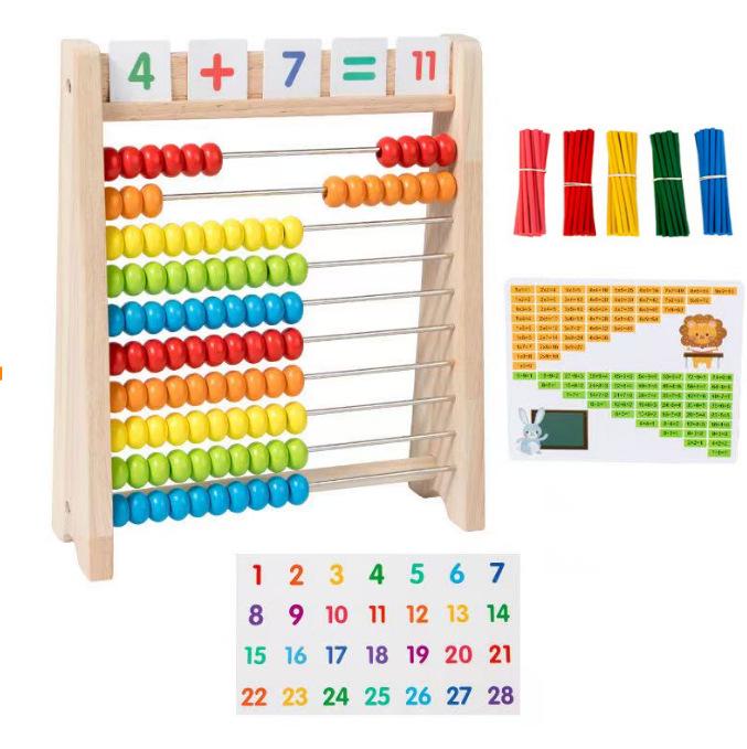 Wooden Arithmetic Counting Sticks for Early Math Education