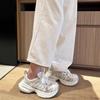 Thick-soled Heightening Dad Shoes Women's 2025 New Fashionable Versatile Mesh Breathable Comfortable Lightweight Casual Sports Shoes