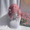 Ashely Pink Wig Short Bobo Curly 14inch Sweet Cosplay Wigs for Women Lolita Headband Wig Heat Resistant Matte Synthetic Wigs