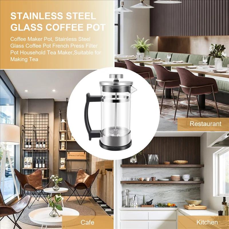 Coffee French Press Pot With Filter High Borosilicate Glass Hand Punch Coffee Pot Multifunctional Brewings Tea Milk Pot Tools