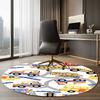 Cute Cars Printed Round Rug Carpet Chair Rug Area Rug Entryway Doormats,for Office Chair Living Room Bedroom Kitchen Room.