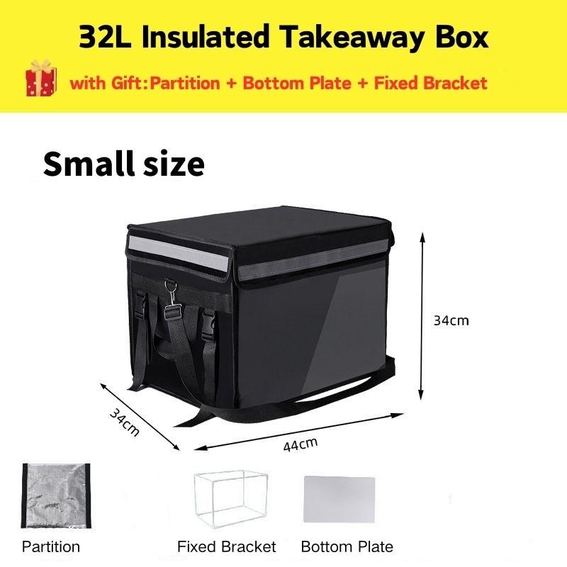 32L/48L/62L Motorcycle Delivery Food Business Takeout Bag Insulated Takeout Box Food Delivery Bag