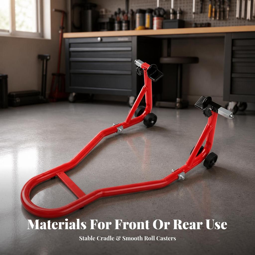Resistant Rear Stand | Heavy-Duty Iron Tubing, Motorcycle Paddock Stand, Stable