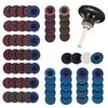 71Pcs 2 Inches Sanding Discs Set Cleaning Conditioning Roll Lock Disc Rust Paint Removal with 1/4'' Disc Holder for Die Grinder
