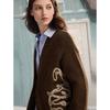 ELLE Women's Retro Embroidered V-Neck Knit Cardigan