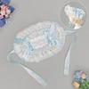 Elegant Straw Sun Hat For Women Garden Party Traditional Lace Bowknot Bonnet Hat for Theme Party Costume Accessories