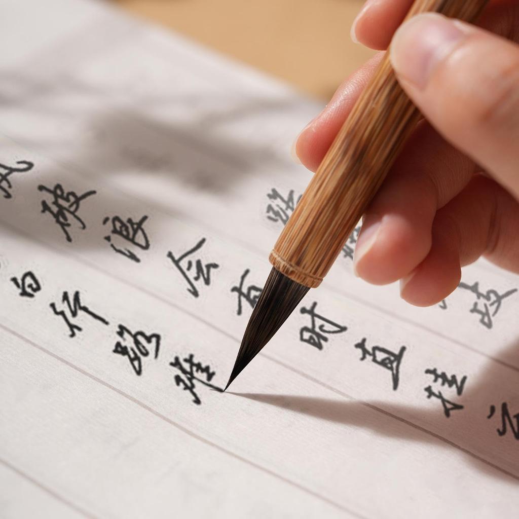 Zhao Mengfu Purple Rabbit Hair Calligraphy Brush – Professional Small Seal Script for Beginners