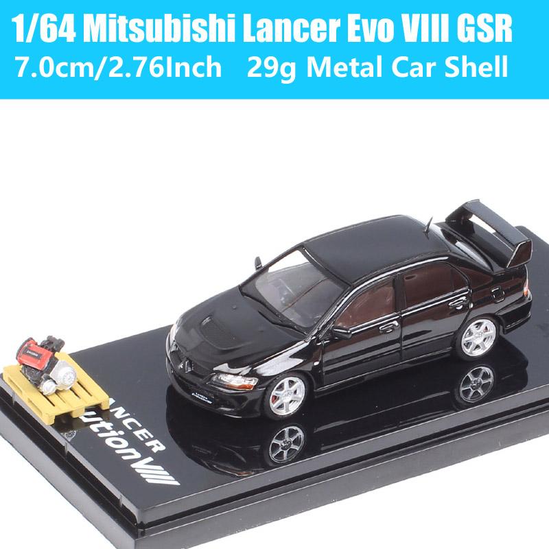 Hobby Japan 1/64 Scale Mitsubishi Lancer GSR RS Evolution EVO IX VII IV VIII Ralliart Rally Car Model Diecasts Toy Vehicles HJ64