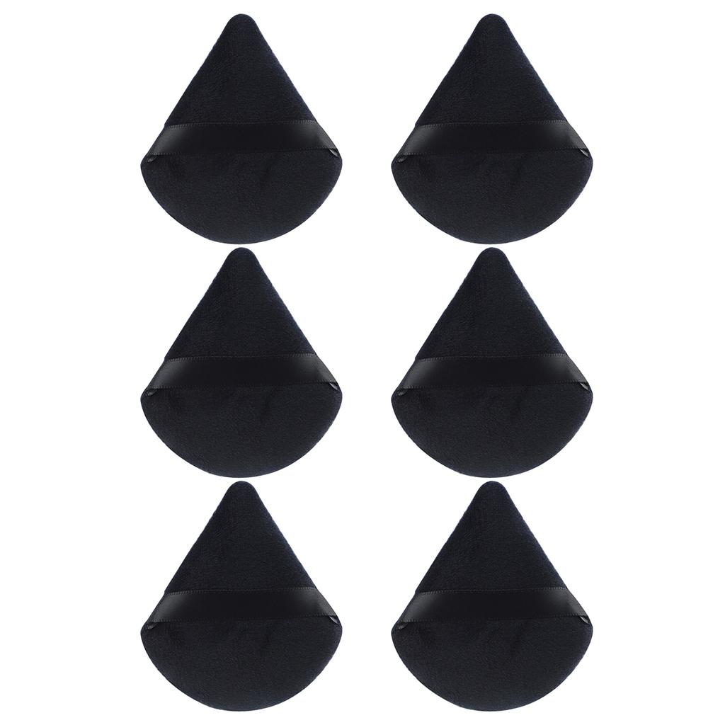 6 Pcs Powder Puff Face Makeup Sponge Soft Velour Triangle Powder Puffs For Loose Powder Body Powder Cosmetic Foundation Beauty