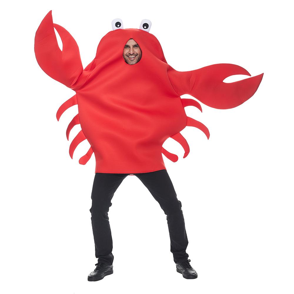Costume Cosplay di Gambero Soldato e Granchio Generale della Vita Marina per Halloween - Granchio Rosso Aragosta
