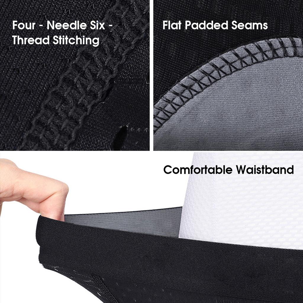 Cykelbyxor Vadderade Cykelbyxor för Herr Hög Elasticitet Snabbtorkande Andningsbara Silikonkudde Cykelbyxor Vadderade Cykelbyxor