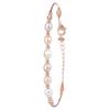Ladies' Rose Gold Pearl Bangle Bracelet Stainless Steel Fashion Women's Accessory Gift