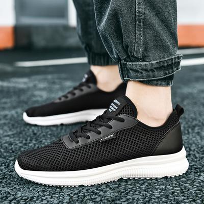 Herren Freizeitschuhe Bequeme, weiche Wanderschuhe Strick-Sneaker zum Reinschlüpfen Leichte Laufschuhe Herren-Laufschuhe Rutschfeste, atmungsaktive Mesh-Casual-Sneaker