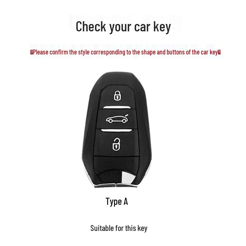 Suede Key Case for Peugeot 408X/508L/2008/4008 (2022/2023 Models)