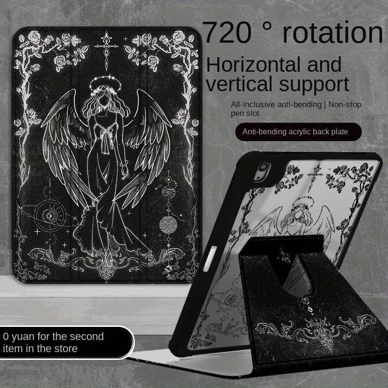 Pour Étui iPad Air 6ème Génération iPad 10ème Génération Rotation à 360 Degrés Smart Cover pour Air 5ème 4ème 10.9 Pro 11 4ème 3ème iPad 10.2 9ème 8ème 7ème