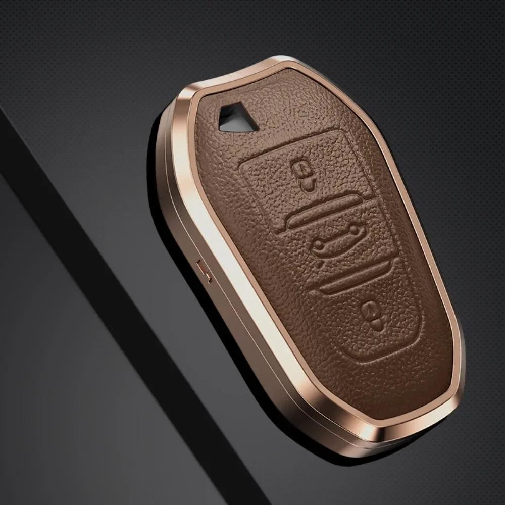 Leather Car Remote Key Case Cover Shell For Peugeot 308 408 508 2008 3008 4008 5008 Citroen C4 C4L C6 C3-XR Picasso DS3 DS4 DS5