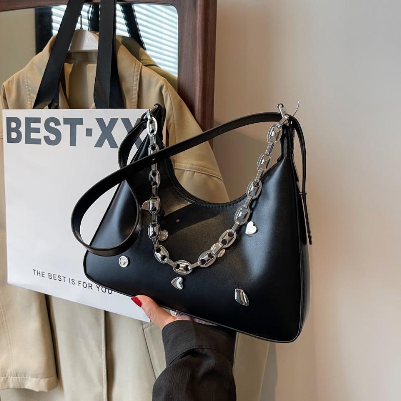 

Fashion hand carry armpit bag women s new work commuting texture shoulder bag casual simple bag чёрный