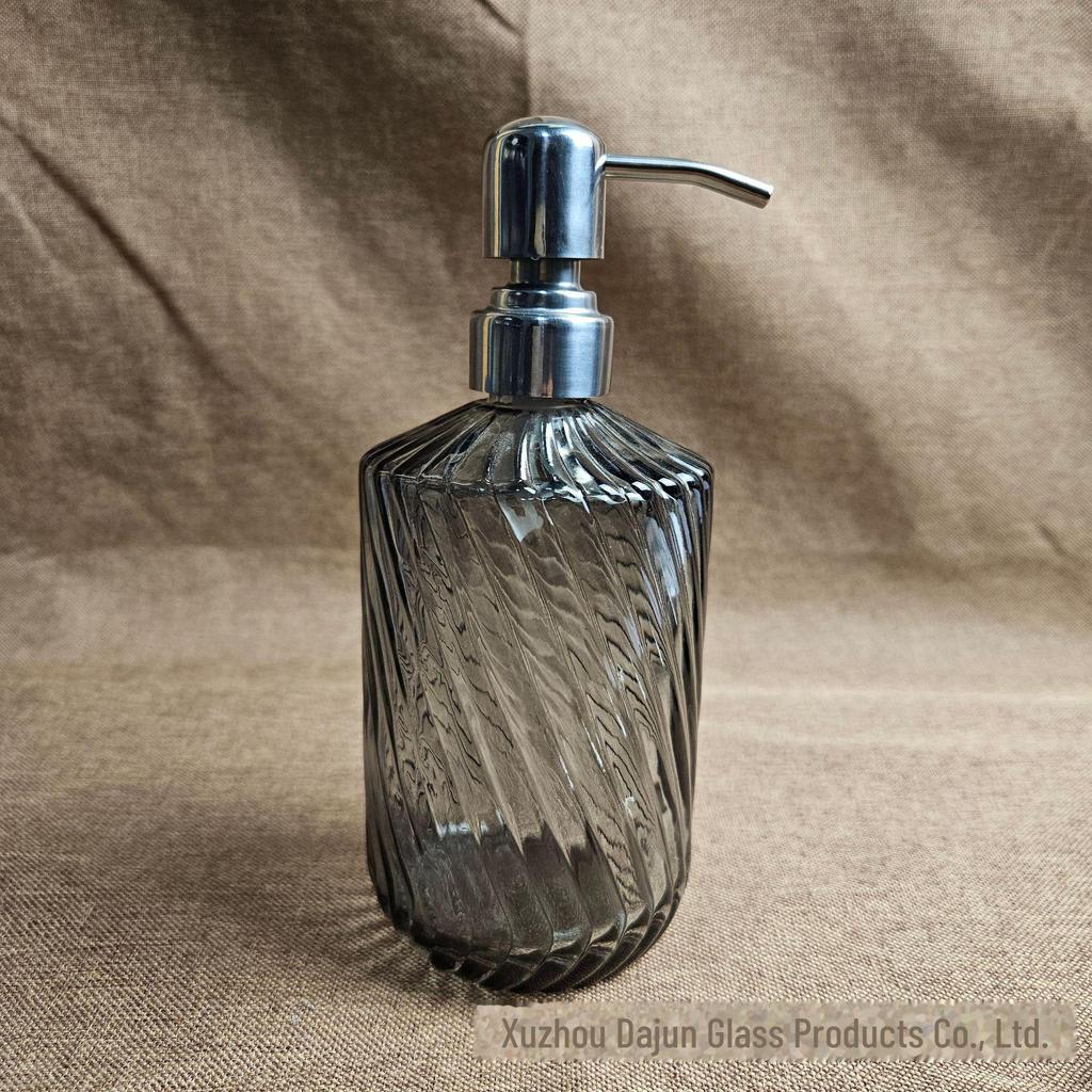 Twill Style High-Value Glass Squeeze Bottle for Lotion, Shower Gel, and Shampoo