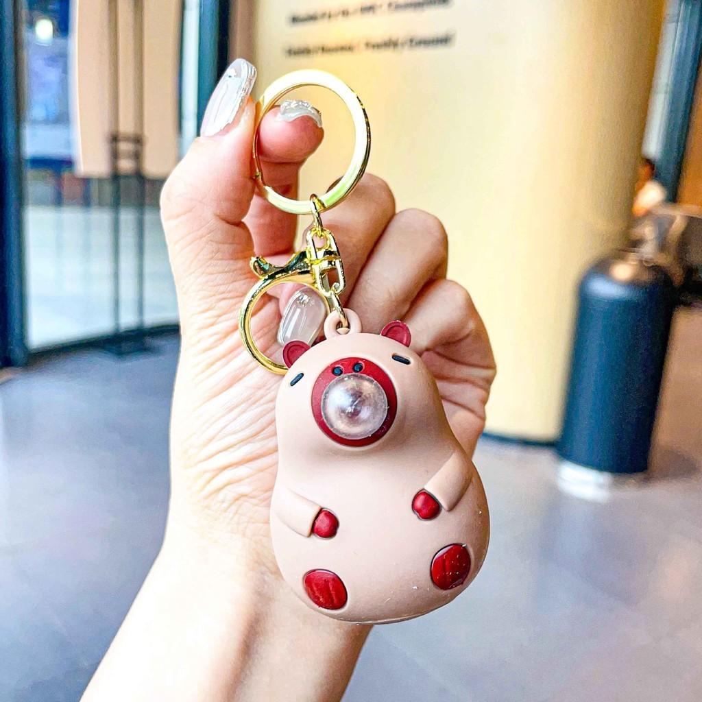 Niedlicher Capybara Dudu Bubble Schlüsselanhänger Langlebiges Silikon Geschenk für Frauen und Kinder in verschiedenen Farben