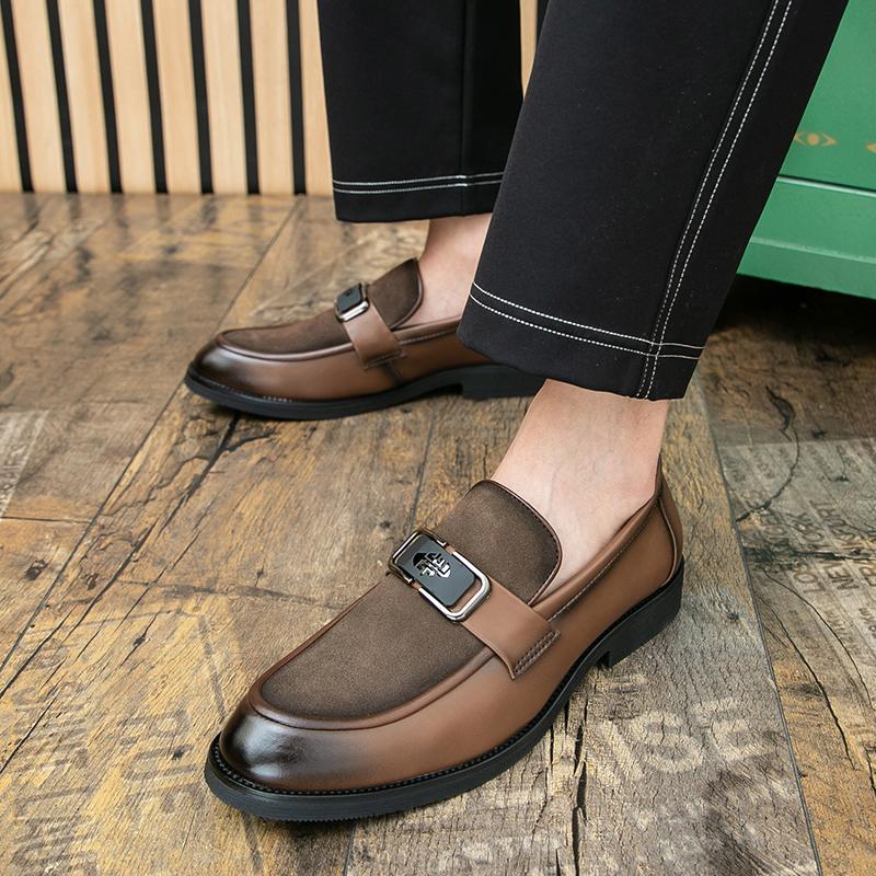 Men's Leather Slip-on Shoes Business Dress Shoes Formal Casual Loafer Oxford Wedding Shoes