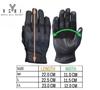 Stretch Denim and Goat Leather Biker Available In Three Colors and with Protective Touchscreen for Motorcycles and Cycling Gloves, (black, Tan,