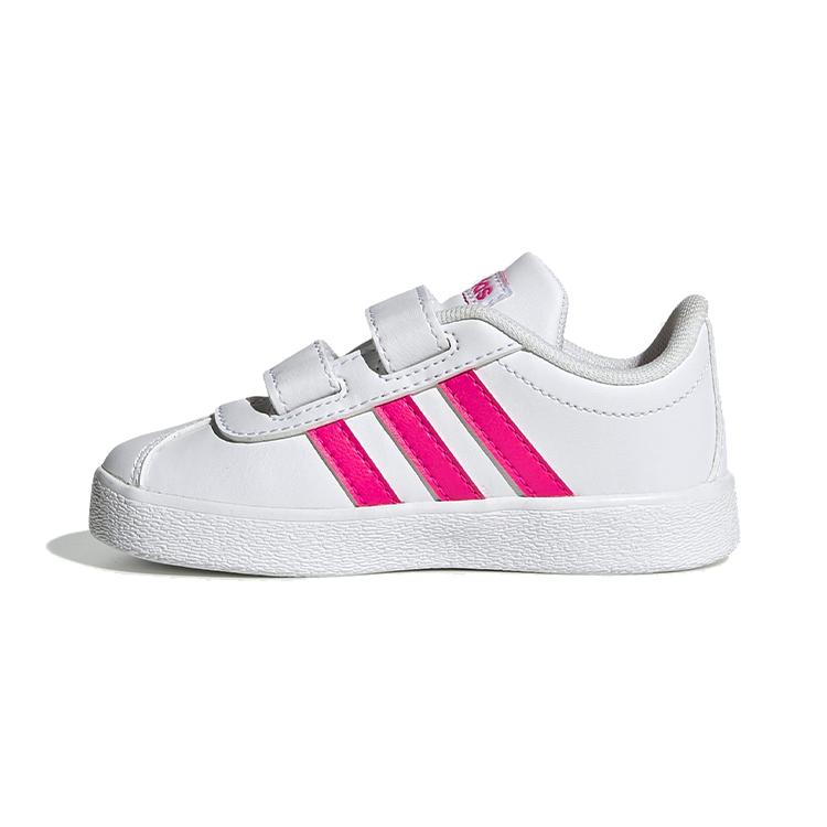 

Adidas VL COURT 2.0 Cow Leather Hook and loop Balance Low top Toddler Shoes White Infant And Toddler EG3890 22
