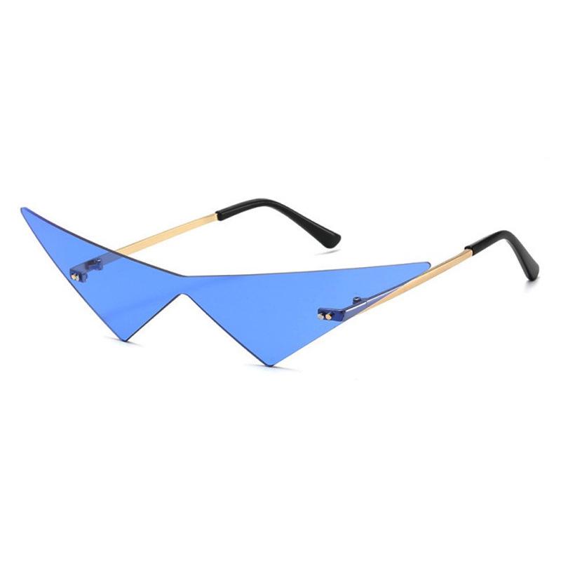 Triangular Rimless Hip Hop Sunglasses - Ultra-light and Stylish for Parties, Fashion Shows, and Street Fashion.