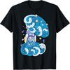 Anime Girl With Umbrella Surrounded By Waves T-Shirt