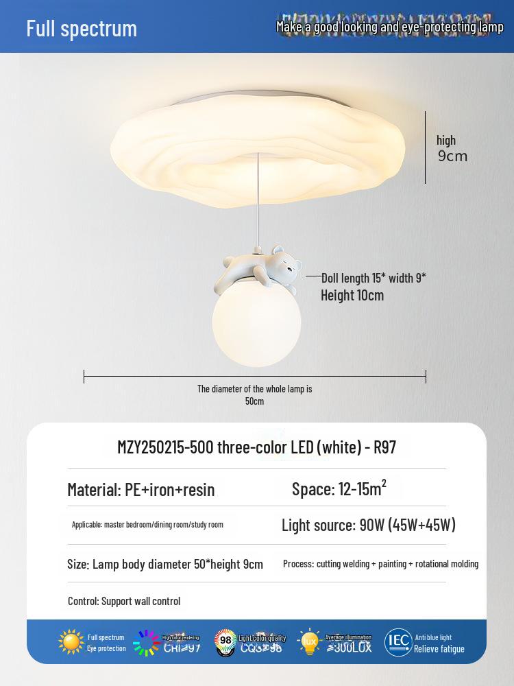 Pumpkin Bear Ceiling Lamp for Children's Bedroom