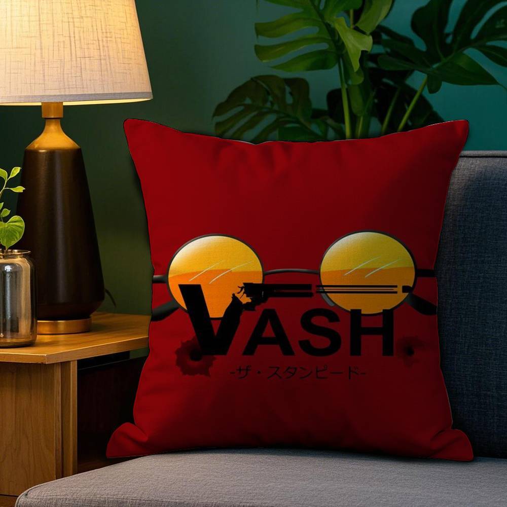 Cool Anime T-Trigun Pillow Case Plush Fabric Soft Double Sided Print Home Sofa High Quality Cushion Cover Throw