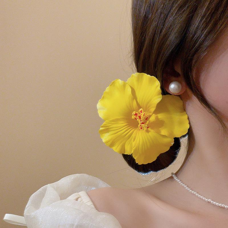 Rote Spinnenlilie Acryl Haarspange: Retro chinesischer Stil Haarschmuck