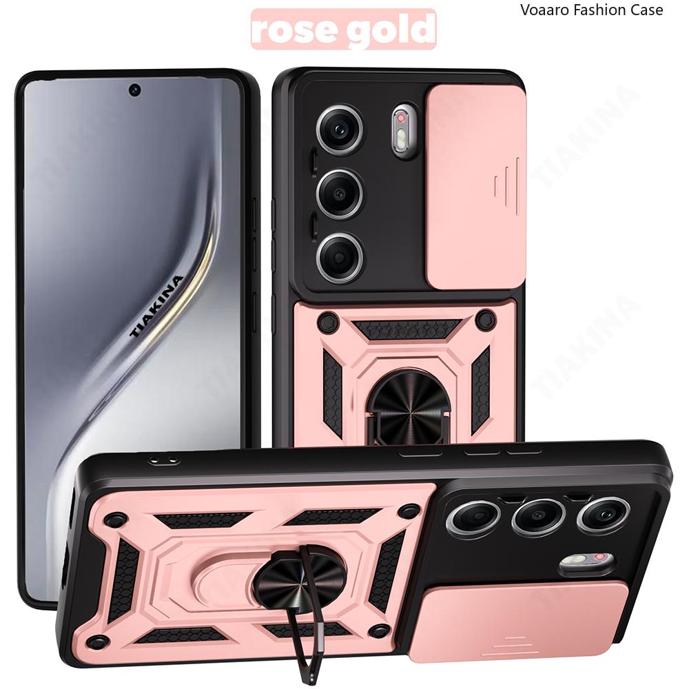 Slide Lens Armor Funda for Tecno Camon 40 Pro 4G Case for Tecno Camon 30 Premier 5G 30S Pro 4G Magnetic Ring Stand Cover