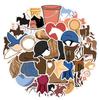 1050Pcs Equestrian Sports Horse Racing Western Cowboy Cartoon Graffiti Decorative Notebook Waterproof Sticker Kids Toy