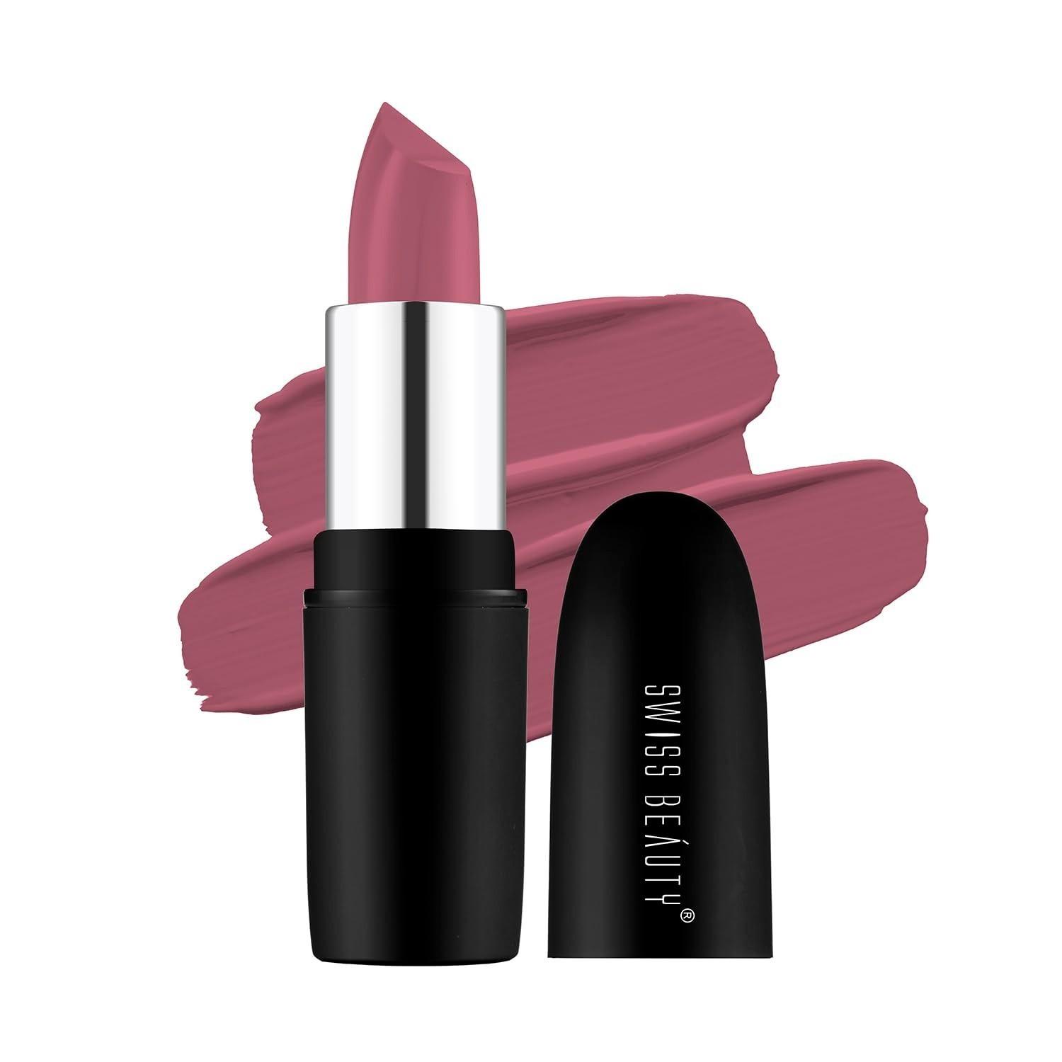 @ Swiss Beauty Pure Matte Creamy Lipstick Hot Nude 3.8gm T940 Zr-2776-60%Off