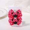 Girls Headwear Mickey Mouse Hair Accessories Set Girls Hairpin Card Pink Polka Dot Bow Cartoon Hairpin 3679